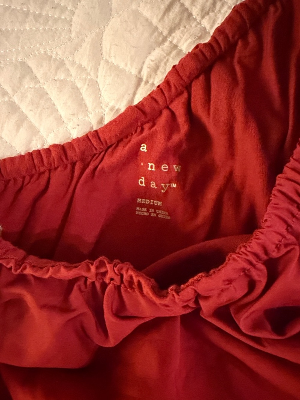a new day Red One-Shoulder Ruffle Crop Top - Picture 5 of 8